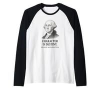Destiny Starts with Character George Washington Raglan Baseball Tee