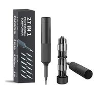 Destornillador Profesional 27 en 1, multiherramienta Ajustable, juego de herramientas precisas para reparación de teléfonos y ordenadores, Acero Cr V, ABS, Negro