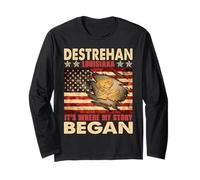 Destrehan Louisiana USA Flag 4th of July Long Sleeve T-Shirt