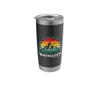 Destressed Way Maker Miracle Worker Light in The Darkness Stainless Steel Insulated Tumbler