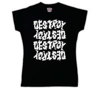 Destroy Punk Rock Anarchy Womens T-Shirt, Black, Small