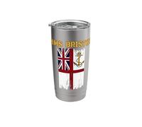 Destroyer HMS Bristol D23 Warship Veterans Day Father's Day Stainless Steel Insulated Tumbler