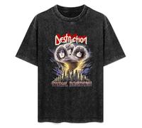 Destruction Eternal Devastation Men's T-Shirt Unisex Black Cotton Print Tee Shirts XXL