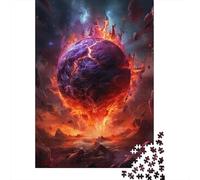 Destruction Planet Adult 1000-Piece Jigsaw Puzzle, 52x38cm/1000pcs; White Pieces with A Smooth Surface; Family Table Time Without A Screen