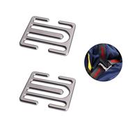 Desuibao 2 Pack Metal Seat Belt Clips, Universal Seat Belt Adjuster for Adults, Adjustable Car Seat Locking Clip, Comfortable Shoulder Neck Strap Positioner for Pregnancy Short People (Gray)
