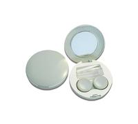 Desuibao 2 Pack Travel Contact Lens Case Kit Leak Proof, Cute Eye Contact Case with Mirror Tweezers Remover Tool Solution Bottle, Portable Daily Contact Lens Holder Storage Box for Outdoor (Green)