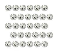 Desuibao 30Pcs Mini Disco Balls Ornaments 1.2 Inch/3 cm, Bright Silver Reflective Mirror Ball, Small Shiny Disco Party Decoration for Cake Wedding Christmas Tree Birthday Parties Family Celebration