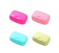 Desuibao 4 Colors Travel Soap Case, Rectangle Soap Container for Traveling, Leakproof Bar Soap Holder Travel Case, Soap Dish Box Portable for Vacation Gym Hiking Bathroom, Large