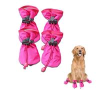 Desuibao Dog Boots for Small Medium Large Dogs with Reflective Strap, Anti-Slip Dog Shoes for Hot Pavement, Dog Booties and Paw Protectors for Cat Pet Doggie Hiking Hardwood Outdoor (Pink 6)