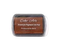 Desuibao Ink Pad for Stamps, Stamp Pads for Rubber Stamps, Washable Craft Ink Pad for Stamping, Permanent Fabric Ink Pad for Fingerprint, Card Making, Scrapbook, Paper, Wood (Brown)