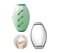 Desuibao Washable Reusable Gel Lint Roller Ball 2 Pack, on the Go Lint Roller Ball, Portable Travel Roller Mini, Dog Pet Cat Hair Removal Tool for Clothes Rug Furniture Couch Car, White & Green
