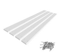 Desunqin 36" X 4" PE Trailer Bunk Glides, 4PCS Heavy Duty Boat Trailer Bunk Slide Pads with Screws and 10 Holes, Smoother Boat Trailer Glide Bunk Enders for Loadings and Launches Easier