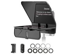 Desview T5 Teleprompter for iPad, Tablet & Smartphone up to 11-inch, Professional Autocue for DSLR Cameras with Bluetooth Remote & App, Ideal for YouTube, Live Streaming & Video Recording