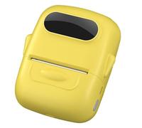 Deswtrer Portable Thermal Printer Mini Printer with Stickers Printer for Small Business Home Office Yellow