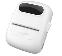 Deswtrer Portable Thermal Printer Mini Printer with Stickers Printer for Small Business Home Office White