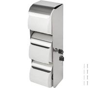 Desyeryamimi Commercial Toilet Paper Holder Toilet Tissue Dispenser with Lock- 3 Roll Stainless Steel Toilet Paper Dispenser Wall Mount- Double Roll Toilet Tissue Holder for Bathroom/Restroom