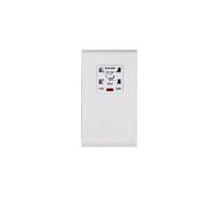 Deta 8671Whw Slimline Screwless 115V/230V Dual Voltage Shaver Socket White