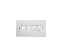 Deta Customised Grid Switch Kitchen Control Panel - 4 Gang (White)