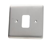 Deta G2801Ss 1G Grid Switch Outlet Single Plate Wall Faceplate Stainless Steel