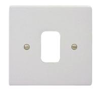 Deta G3301 'Slimline' Grid Front Plate 1 Gang White