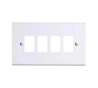 Deta G3304 Slimline 4 Gang Grid Front Plate