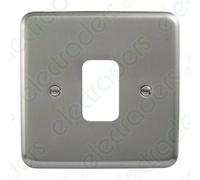 Deta G3351 Grid Cover Plate - 1 Gang Satin Chrome