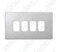 Deta G3384Ch 'ultra Screwless' Polished Chrome Grid Cover Plate With Frame - 4 G