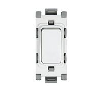 Deta G3514 Gridswitch 20 Amp Double Pole Unmarked (White)
