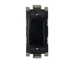 Deta G3514BK Gridswitch 20 Amp Double Pole Unmarked (Black)