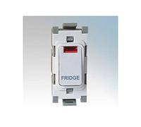 Deta G3577 Grid Switch 20 Amp Double Pole with Neon Marked 'Fridge' (White)