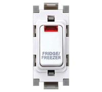 Deta G3582 Grid Switch 20 Amp Double Pole with Neon Marked 'Fridge Freezer' (White)