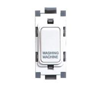 Deta Gridswitch Double Pole 20A 2 Way Module Washing Machine Switch - White