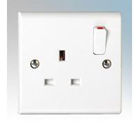 Deta S1207SDP Slimline 1 gang 13amp Switch Socket Outlet