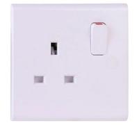 Deta S1207Sdp Slimline Switch Socket Outlet 1 Gang / Single Dp 13 Amp