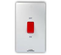 Deta S1301 Double Pole Switch 2 Gang 45 Amp