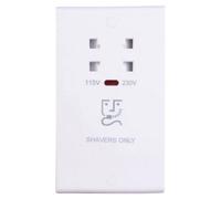 Deta S1305 Slimline Dual Voltage Shaver Supply Socket Unit 115V/230V