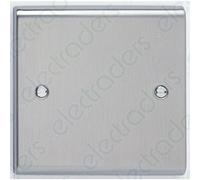 Deta SD1200SS Blank Plate 1 Gang (Chrome/Stainless Steel)