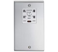 Deta SD1305CHW Dual Voltage (115V/230V) Shaver Supply Unit (Polished Chrome/White Insert)