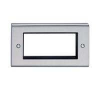 Deta SD1424SCB 4 Module Data Plate (Satin Chrome/Black Inserts)