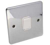 Deta Ve1246Ch Single Intermediate Light Switch 10A Wall Faceplate Chrome White