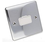 Deta Ve1360Chw Un-Switched Fuse Spur 13A Wall Faceplate Chrome White Insert