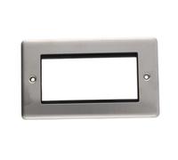 Deta Ve1424Ssb 4G Quad Euro Module Insert Wall Faceplate Stainless Steel