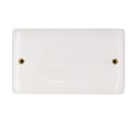 Deta Vimark VP1201 Pro White Moulded 2 Gang Blank Plate
