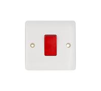 Deta Vimark VP1300 Pro White Moulded 50A DP Switch Red