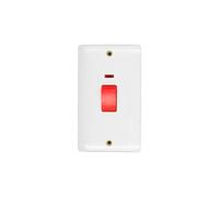 Deta Vimark VP1301N Pro White Moulded 50A DP Switch Tall with Neon