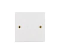 Deta Vimark VS1200 White Moulded Square Edge 1 Gang Blank Plate
