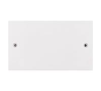 Deta Vimark VS1201 White Moulded Square Edge 2 Gang Blank Plate