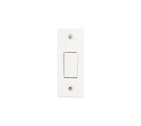 Deta Vimark VS1321 White Moulded Square Edge 1 Gang 2 Way 10AX Architrave Switch