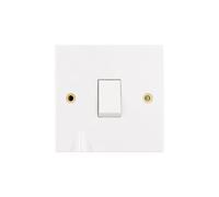 Deta Vimark VS1392 White Moulded Square Edge 20A DP Switch with Flex Outlet