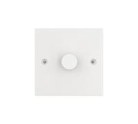 Deta Vimark VS1414 White Moulded Square Edge 1 Gang 250W Universal Dimmer with Multiway